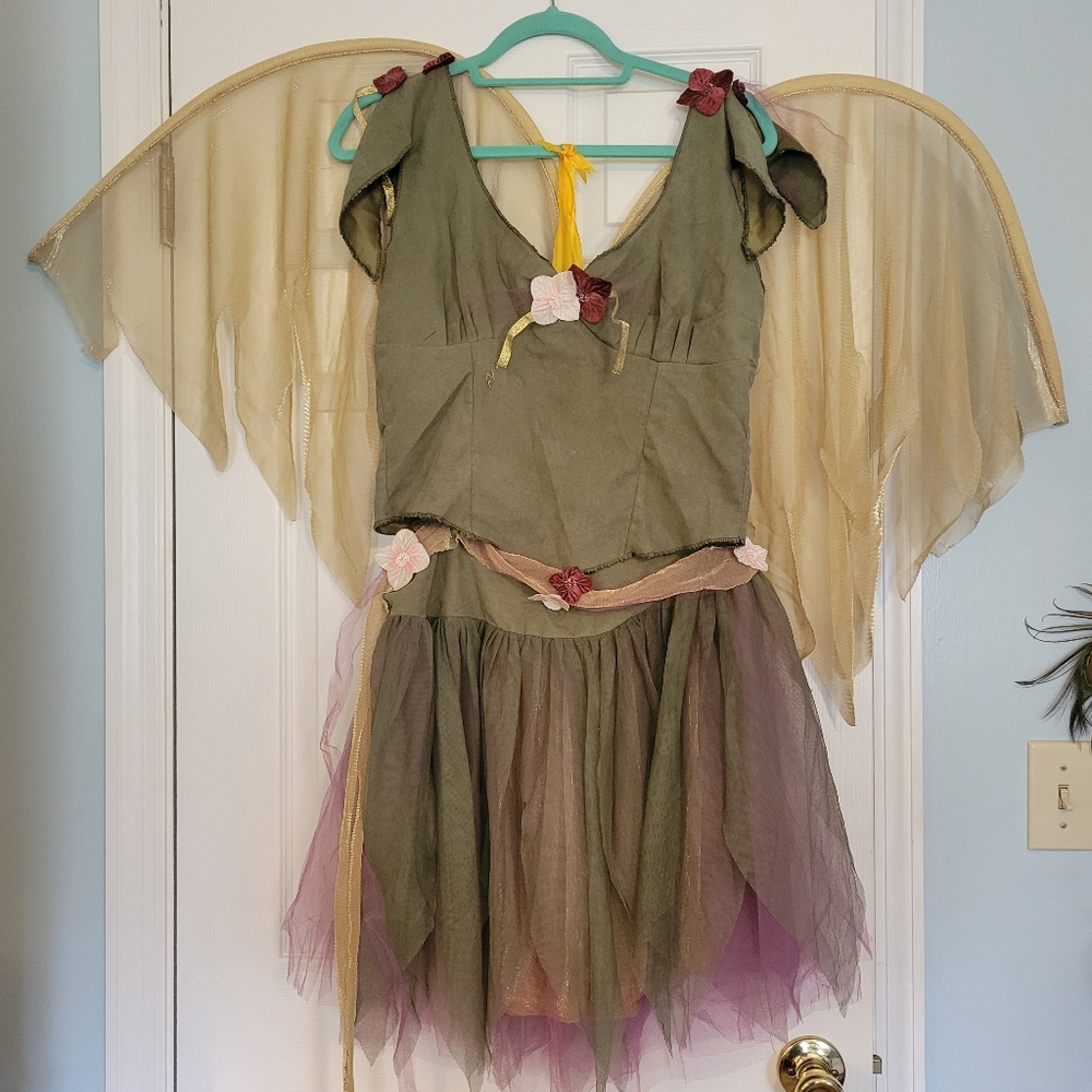 Deluxe 6 piece fairy costume adult small, medium, large